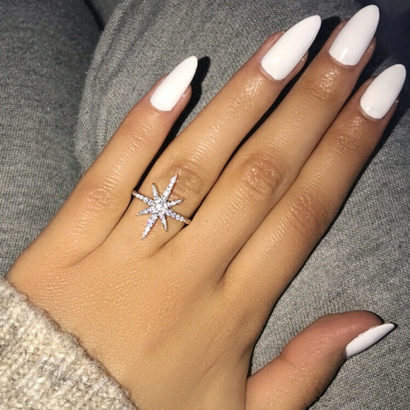 Jewelry - New Stamped 925 Silver White Sapphire Ring